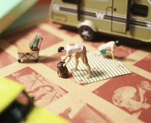 Load image into Gallery viewer, 1:64 Painted Figure Model Miniature Resin Diorama Sand Outdoor Picnic Camping
