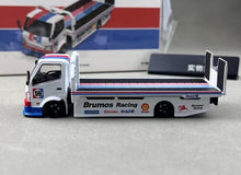 Load image into Gallery viewer, Supcar 1:64 White Blue H300 Flatbed Trailer Truck Model Diecast Metal Car New Collection
