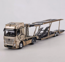 Load image into Gallery viewer, GCD 1:64 Gold Actros Gigaspace 4x2 Trailer Truck Model Diecast Metal Car New Collection
