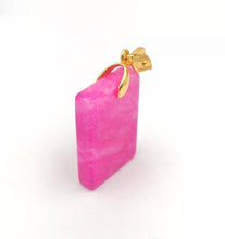 Load image into Gallery viewer, Nature Jade Rectangle Pendant Necklace Gift Jewelry charm Blessing Lucky pg
