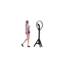 Load image into Gallery viewer, 1:64 Painted Figure Mini Model Miniature Resin Diorama Live Broadcast Girl LED
