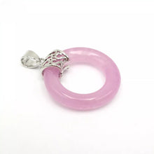 Load image into Gallery viewer, Nature Jade Ring Round Pendant Necklace Gift Jewelry charm Blessing Fortune c
