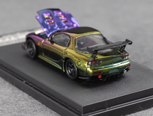 Load image into Gallery viewer, TM 1:64 Plating Purple Green RX-7 FD3S RE Sports Model Diecast Metal Car New Collection
