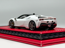 Load image into Gallery viewer, ART 1:64 White SF90 Stradale Hard Top Racing Sport Model Diecast Resin Car New Collection

