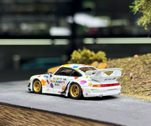 Load image into Gallery viewer, MH 1:64 White RWB 993 Happy Children's Day Sports Model Diecast Metal Car New Collection
