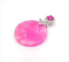 Load image into Gallery viewer, Nature Jade Round Pendant Necklace Gift For Woman Jewelry charm Blessing Lucky S

