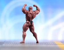 Load image into Gallery viewer, 1:64 Painted Figure Model Miniature Resin Diorama Sand Black Muscle Gym Man Toy Collection
