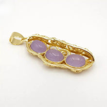 Load image into Gallery viewer, Nature Jade Purple Lucky Beans Pendant Necklace Gift Jewelry charm Blessing Luck
