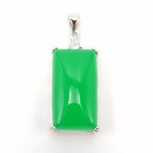 Load image into Gallery viewer, Nature Jade Green Plaque Pendant Necklace Gift Jewelry charm Blessing Lucky s
