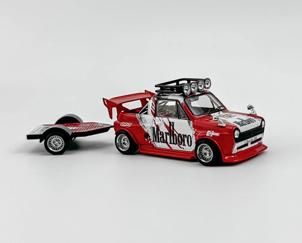 Liberty 1:64 Red N600 Pickup Truck Trailer Sport Model Diecast Metal Car New Collection