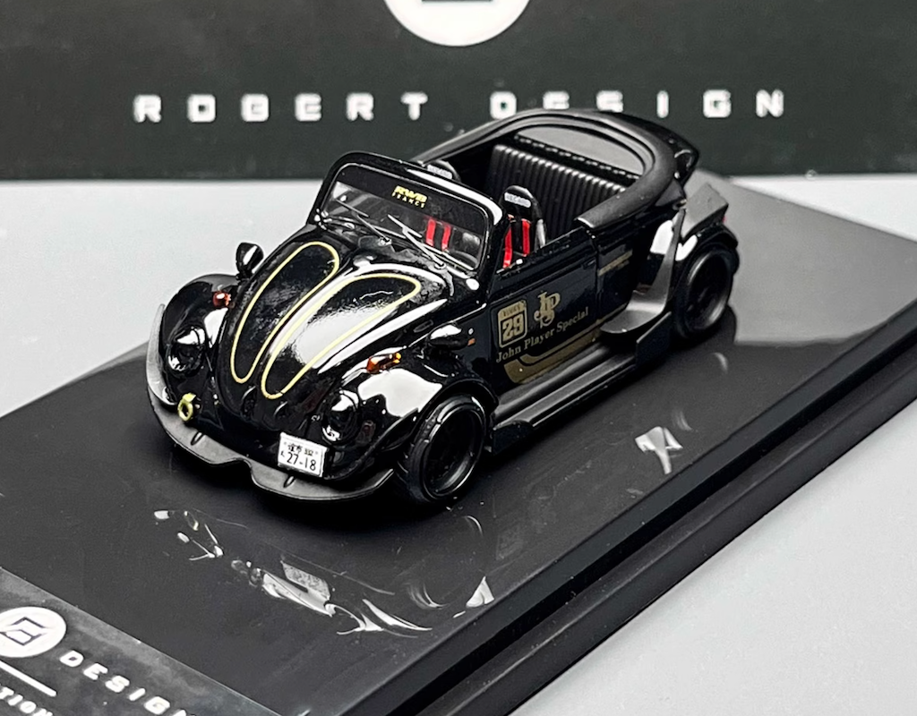 INSPIRE 1:64 Black VW RWB Beetle Convertible Sport Model Diecast Metal Car New Collection