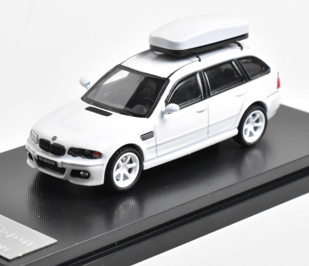 SH 1:64 White M3 CSL E46 3 Series Wagon Sports Model Diecast Metal Car New Collection