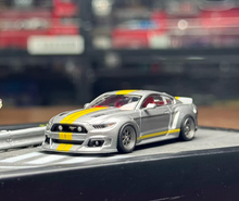 Load image into Gallery viewer, Liberty 1:64 Silver Mustang Widebody Muscle Sports Model Diecast Metal Car New Collection
