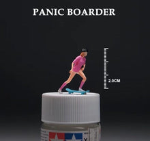 Load image into Gallery viewer, 1:64 Painted Figure Mini Model Miniature Resin Diorama Sand Skate Board Girl
