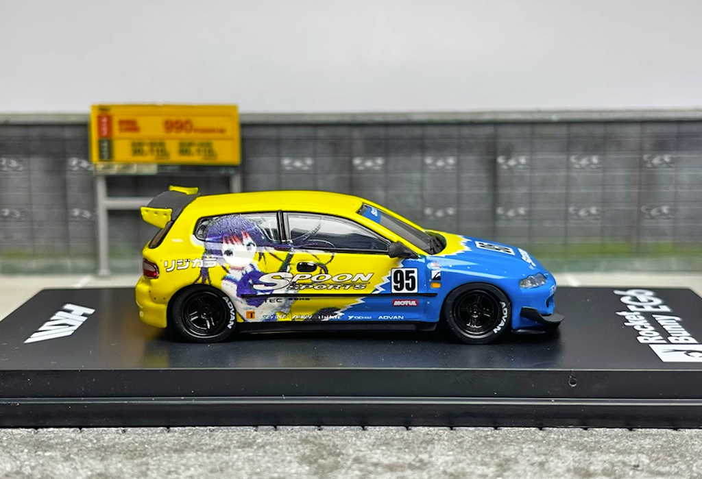 STREET WEAPON 1/64 Honda Civic EG6 Diecast Model Car-Spoon