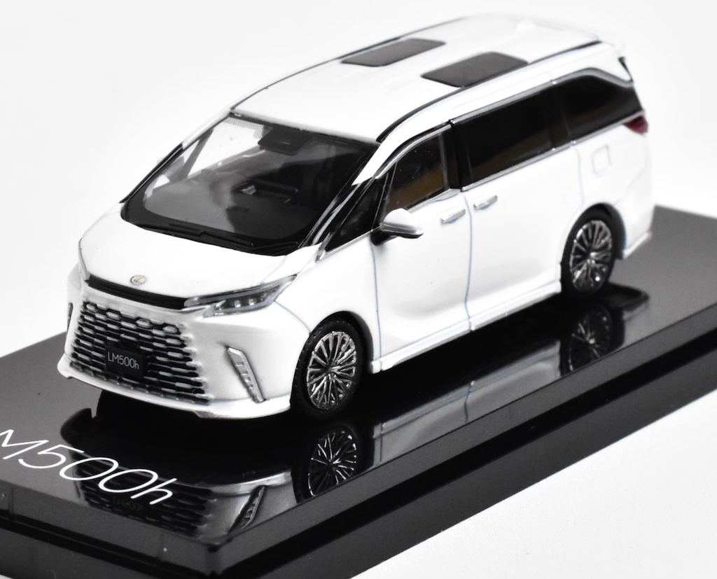 Hobby Japan 1:64 White 6 Seats LM500h MPV Van Sports Model Diecast Metal Car
