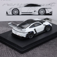 Load image into Gallery viewer, HKM 1:64 White 911 GT3 R 992 Rennsport Racing Sports Model Diecast Metal Car
