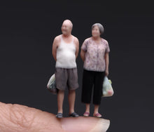 Load image into Gallery viewer, 1:64 Painted Figure Model Miniature Resin Diorama Scene Elderly Couple Man Woman
