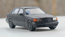 Load image into Gallery viewer, WTX 1:64 1994 Matte Black 600Sel W140 Sedan Model Diecast Metal Car New Collection
