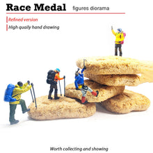 Load image into Gallery viewer, 1:64 Painted Figure Mini Model Miniature Resin Diorama Mountain Climber Hikers
