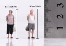 Load image into Gallery viewer, 1:64 Painted Figure Model Miniature Resin Diorama Scene Elderly Couple Man Woman
