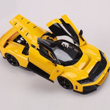 Load image into Gallery viewer, Bburago 1:24 Yellow F80 Racing Sports Open Model Diecast Metal Car New Collection
