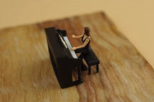 Load image into Gallery viewer, 1:64 Painted Figure Model Miniature Resin Diorama Sand Piano Lady Pianist Set
