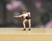 Load image into Gallery viewer, 1:64 Painted Figure Model Miniature Resin Diorama Pool Table Man Woman Billiard

