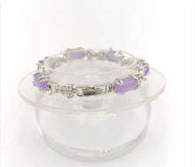 Load image into Gallery viewer, Nature Jade Beaded Bracelet Jewelry Blessing Lucky Fortune Gift For Her Purple L
