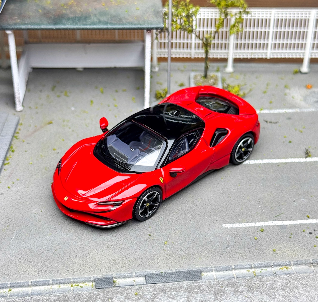 BBR 1:64 SF90 Rosso Corsa Sports Model Diecast Metal Car New Collection