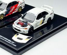 Load image into Gallery viewer, MH 1:64 White Decal Lancer EVO IV 4 GSR Sports Model Diecast Metal Car New Collection
