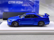 Load image into Gallery viewer, FH 1:64 JDM Blue Skyline GTR R34 V-SPEC II Sports Model Diecast Metal Car BN
