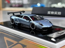 Load image into Gallery viewer, 404Error 1:64 Ice Blue Murcielago LBWK Spoiler Sports Model Diecast Resin Car
