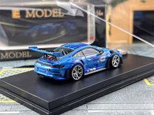Load image into Gallery viewer, EM 1:64 Blue Shark 911 GT3 RS Sports Model Diecast Metal Car New Collection
