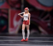 Load image into Gallery viewer, 1:24 Painted Figure Model Miniature Resin Diorama Sand Street Lady Headset Girl
