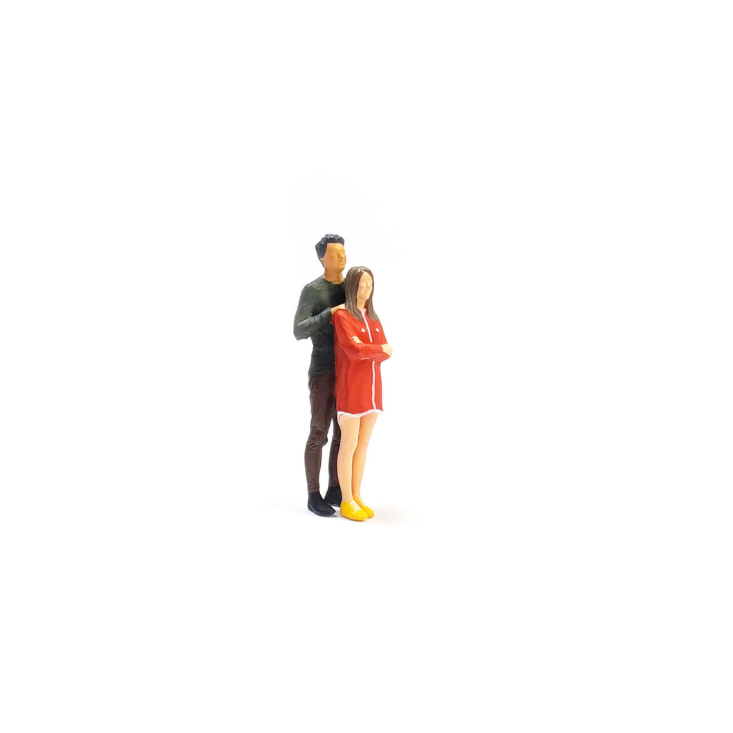 1:64 Painted Figure Mini Model Miniature Resin Diorama Lovers Viewing Couple R