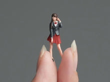 Load image into Gallery viewer, 1:64 Painted Figure Model Miniature Resin Diorama Sand Red Skirt Uniform Girl
