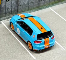 Load image into Gallery viewer, Zoom 1:64 Blue Gulf VW Golf 7R VII GTI Coupe Sport Model Diecast Metal Car New Collection
