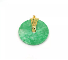 Load image into Gallery viewer, Nature Jade Fortune Round Pendant Necklace Gift Jewelry charm Blessing Jewelry a
