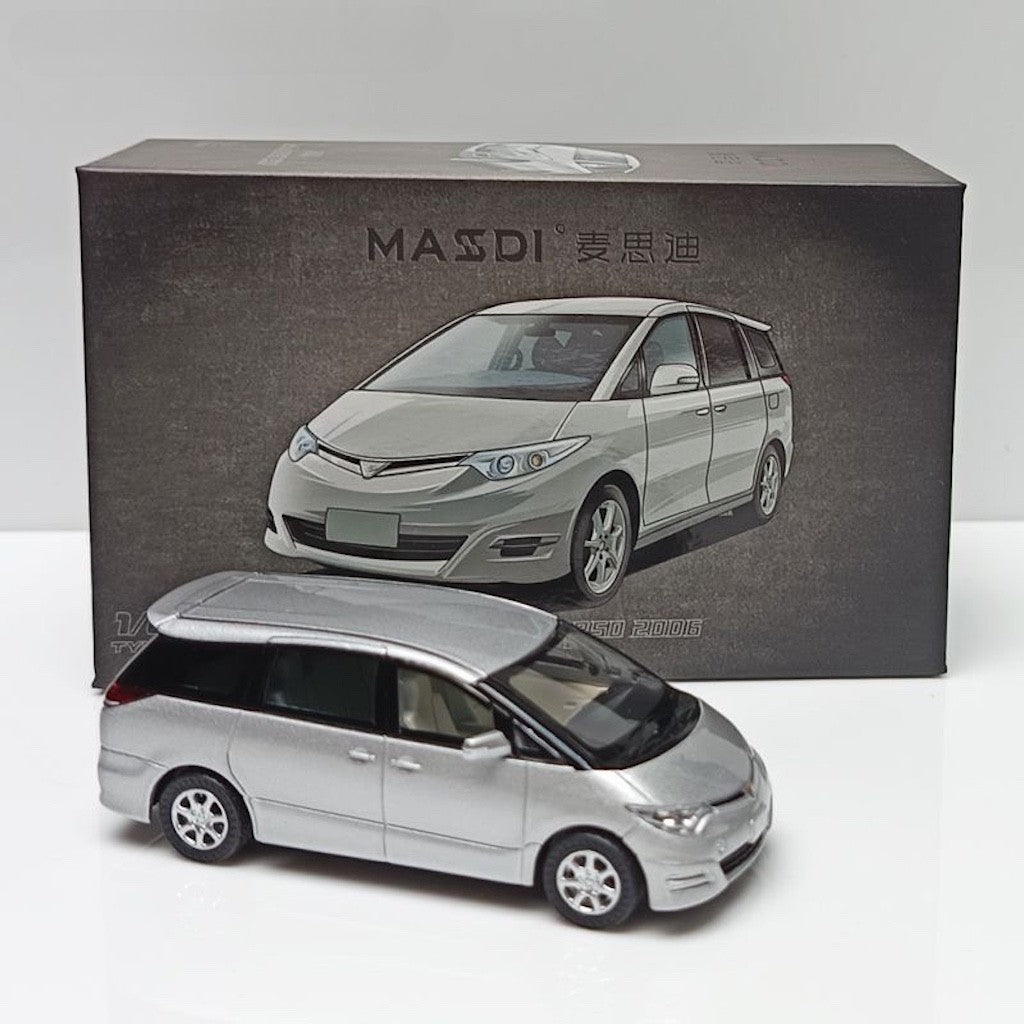 Masdi 1:64 Silver 2006 Estima Previa GSR50 Van MPV Model Diecast Metal Car New Collection