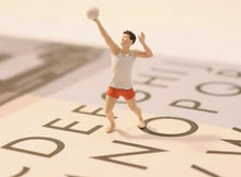 Load image into Gallery viewer, 1:64 Painted Figure Model Miniature Resin Diorama Sand Beach Volleyball Sports
