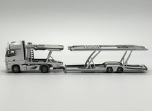 Load image into Gallery viewer, 1:64 Silver AMG Actros Gigaspace 4x2 Trailer Truck Model Diecast Metal Car
