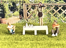 Load image into Gallery viewer, 1:64 Painted Figure Mini Model Miniature Resin Diorama Set Father Son Cafe Scene
