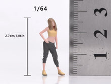 Load image into Gallery viewer, 1:64 Painted Figure Model Miniature Resin Sand Beauty Girl Sporty Yellow Top
