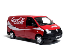 Load image into Gallery viewer, 1:76 Red Coke VW T5 Delivery Mini Van Transporter Model Diecast Metal Car New Collection
