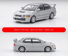 Load image into Gallery viewer, JKM 1:64 Grey JDM Mitsubishi Lancer Evolution EVO 7 VII Racing Sport Model Toy Metal Car
