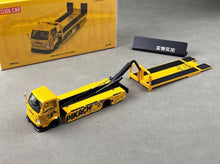 Load image into Gallery viewer, CC 1:64 Yellow H300 Tow Flatbed Trailer Truck Model Diecast Metal Car New Collection

