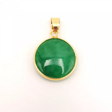 Load image into Gallery viewer, Nature Jade Green Round Pendant Necklace Gift Jewelry charm Blessing Lucky New
