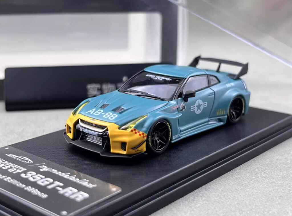 MC 1:64 Green LB GTR R35 35GT-RR Racing Sports Model Diecast Metal Car New Collection