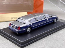 Load image into Gallery viewer, GCD 1:64 Silver Blue Stretch Limousine Continental Model Diecast Metal CarNew
